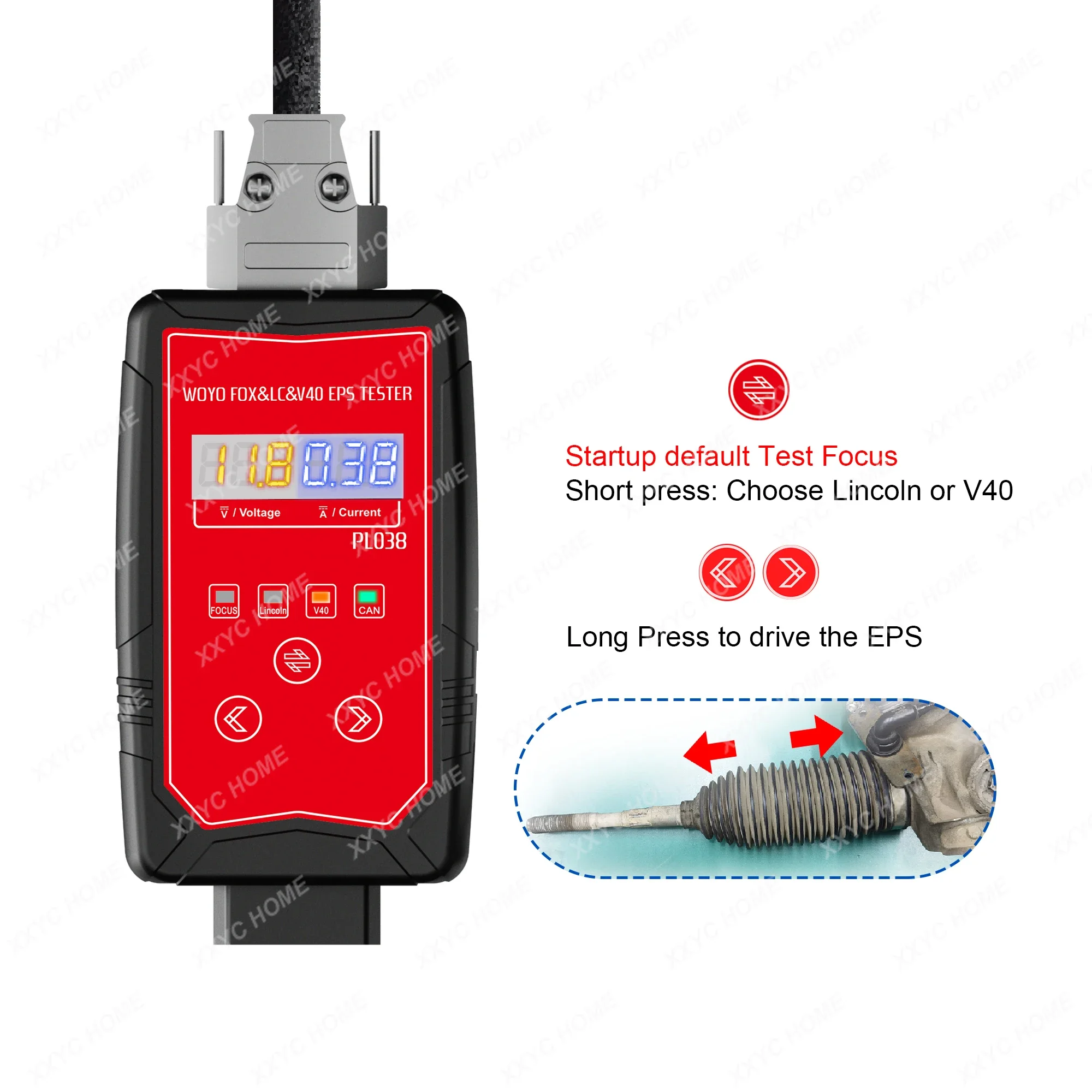 PL038 EPS Tester   Volvo Drive Diag Data Flash Update Software Iron Shell Electric Power Steering Wheel Motor