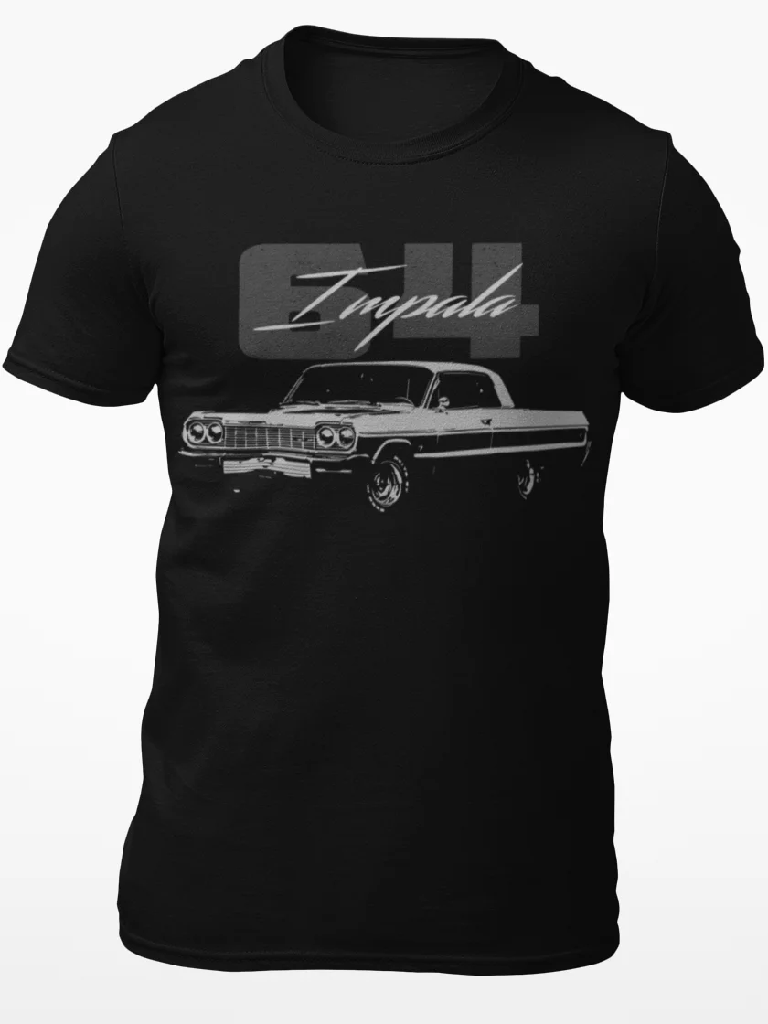 1964 Impala SS Classic Vintage Car T-Shirt Short Sleeve Casual 100% Cotton O-Neck Summer Mens T-shirt Size S-3XL Streetwear