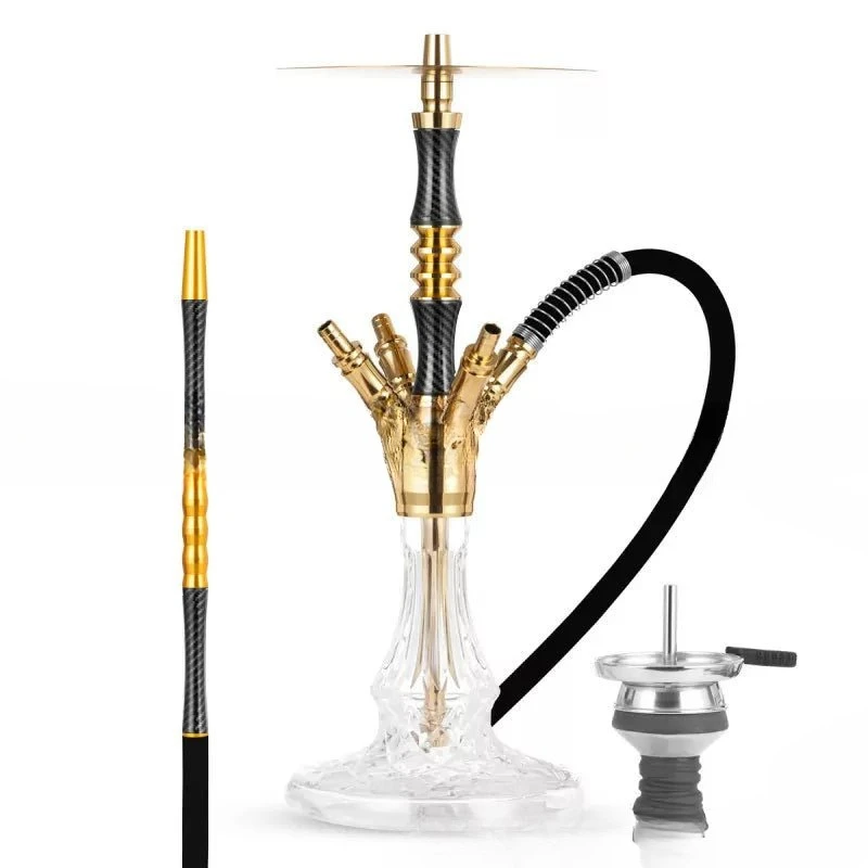 Single tube double tube four tube large hookah set containing smoke pot carbon