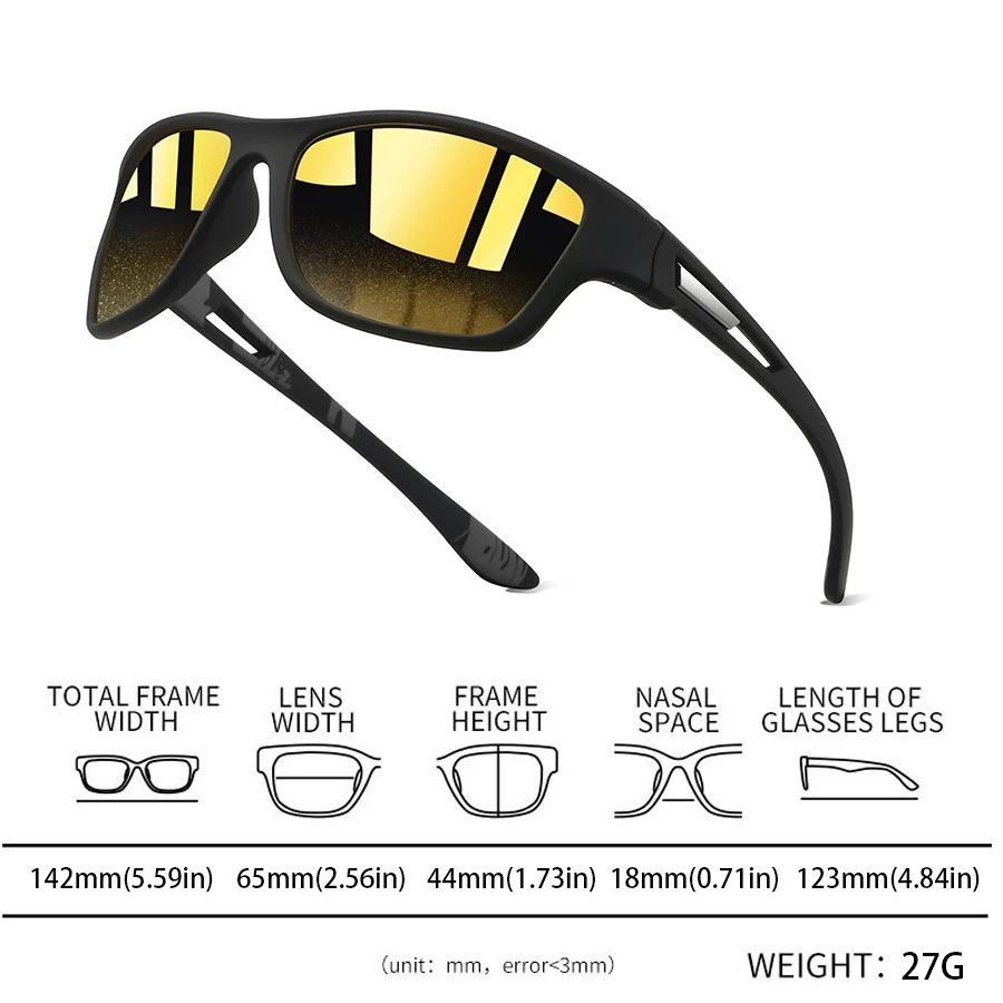 Modische Sport-Sonnenbrille mit Kettenmuster für Herren und Damen – Ideal zum Laufen, Bergsteigen und Angeln – Outdoor-Schutzbrille – Detail 13