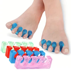 2 Stück rosa Kieselgel Zehen Finger Separator Nail Art wieder verwendbare Nagel Separator Isolation Zehen abstands halter für Nagellack Pediküre Werkzeuge