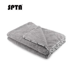 SPTA 900GSM Absorbent and Soft Microfiber Towel for Car Grey Large Microfiber Drying Towel Without Scratches or Water Spots