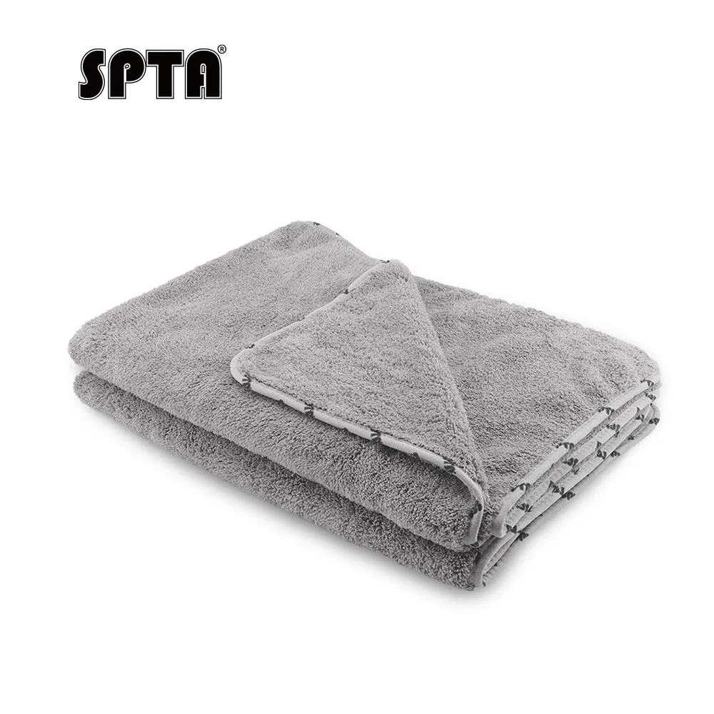 SPTA Car Drying Towel 900GSM Premium Blend Absorbent Ultra Plush Microfiber Coral Fleece Drying Towel for Cars, Home & More