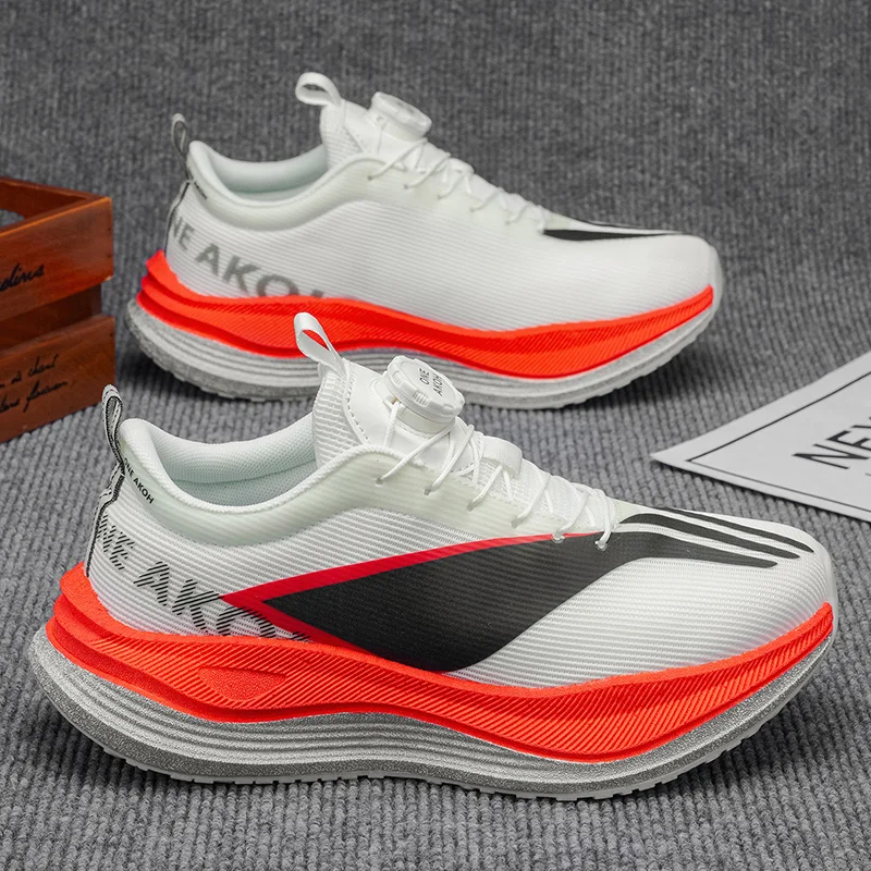 Running Shoes Men's and Women's Anti Slip and Shock-Absorbing Carbon Fiber Board Professional Marathon Chunta Sports Shoes