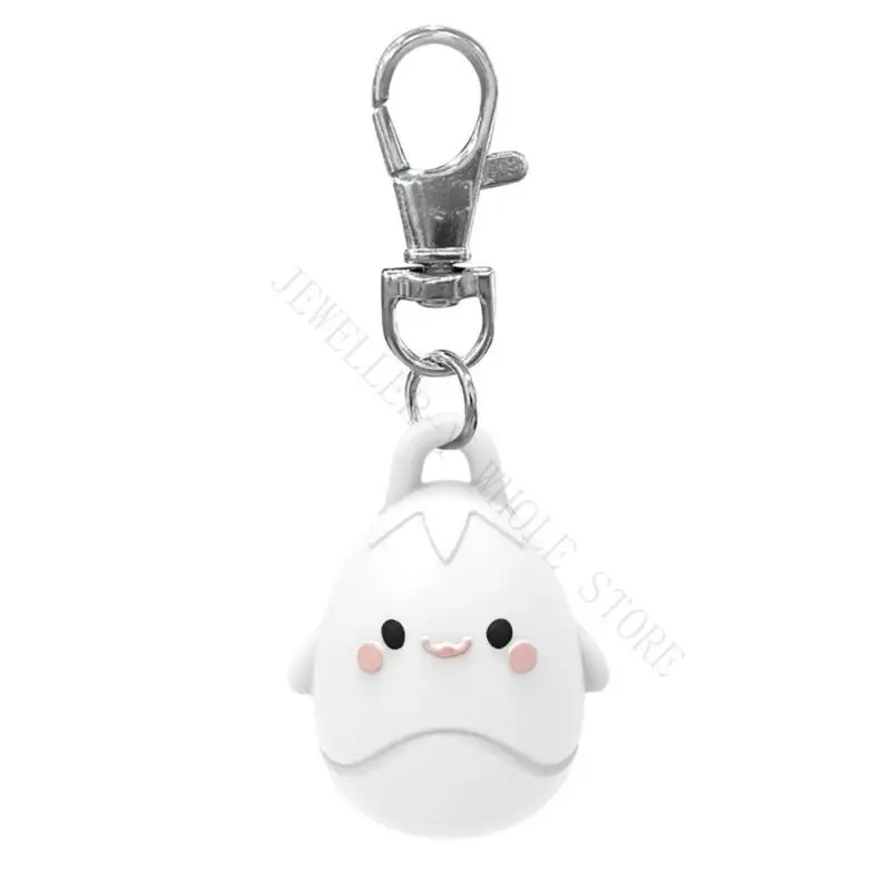 R7UF Creative Cartoon Cosmetic Keychain Cap Nontoxic Silicone Quick Installation Design