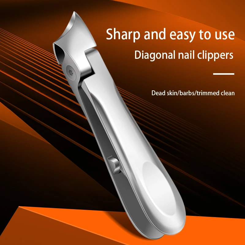 

New Large Opening Nail Clippers Single Large Diagonal Nail Scissors Stainless Steel Powder Nail Groove Nail Trimmer