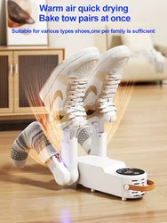 Dual V Electric Shoe Dryer, Calçado Secador, Pé, Boot Dryer, UV, Eliminar, Odor, Desodorizador, Secagem rápida, EUA, UE