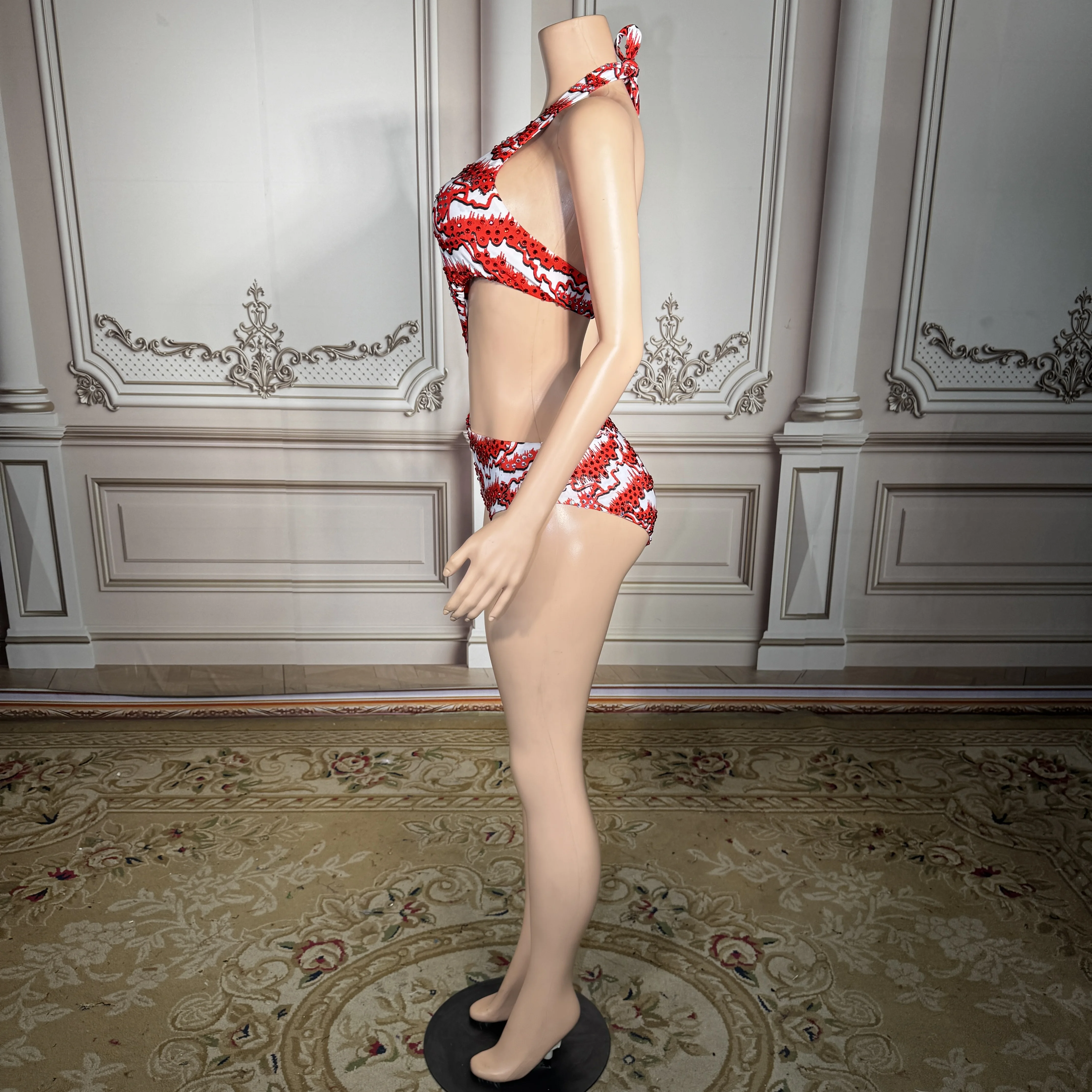 

ZD 2026 new snake skin printed sexy backless hollow one-piece swimsuit slimming bikini women summer vacation beach bathing suit