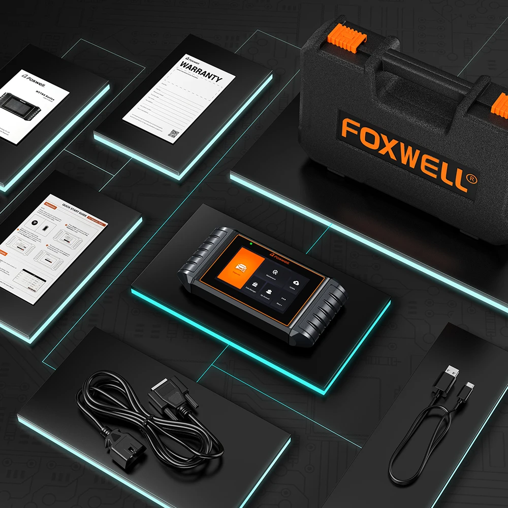 FOXWELL NT726 Professionele OBD2 Autoscanner Alle Systeem Diagnose Scantool 12+ Reset Bidirectionele Controle OBD Auto Codelezer