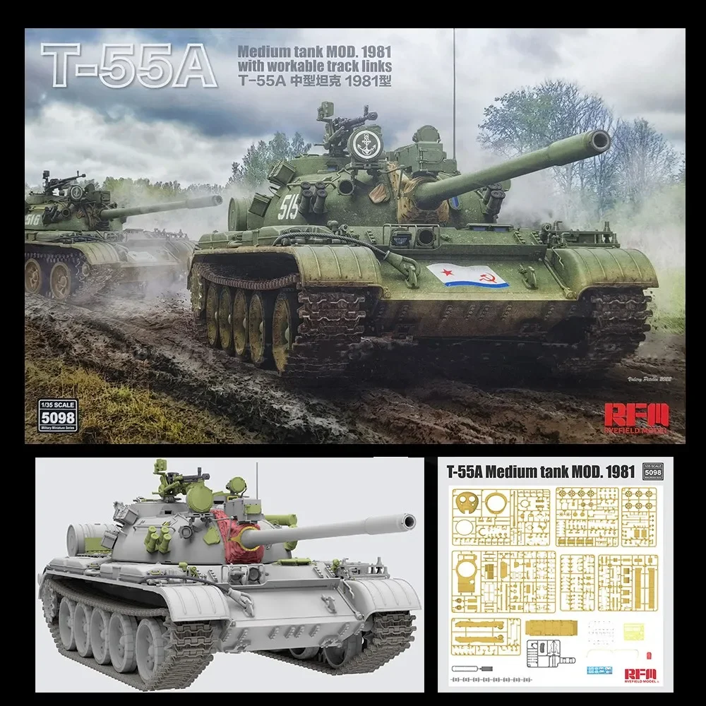 

[Rye Field Model] Ryefield Model RFM RM-5098 1/35 T-55A Medium Tank Mod.1981 (Plastic Model Kit)