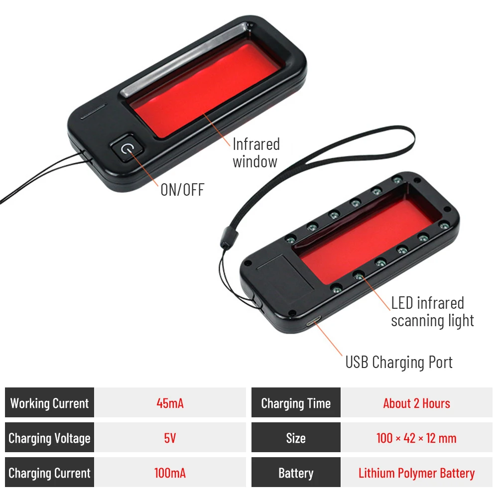 Мини-детектор противоугонной камеры, охранная защита, Личная безопасность, Противоугонный глушитель, блокировщик сигнала ошибки с 12 лампочками