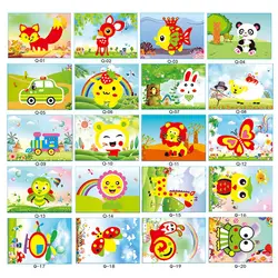 10pcs DIY Funny Cartoon 3D EVA Foam Sticker Puzzle Toys Art Crafts for Children Kids Toddlers Birthday Gift Random Style