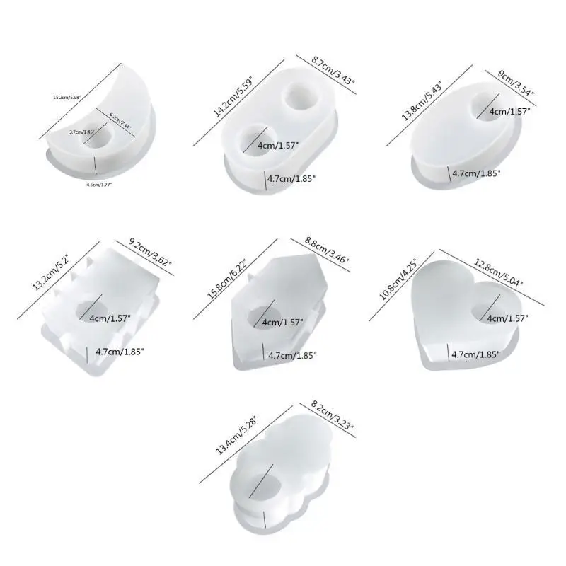 J78F فريد الشمعدان الراتنج قالب Tealight شمعة حامل الراتنج سيليكون قوالب DIY شمعة لحالة الايبوكسي الراتنج الصب العفن