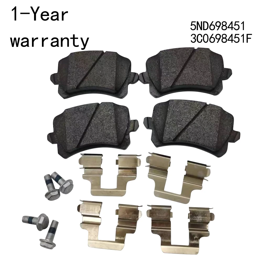 A set Rear brake pads 5ND698451 3C0698451F 3C0698451E For VW Sharan Tiguan Passat Magotan Audi Q3 A6 S6