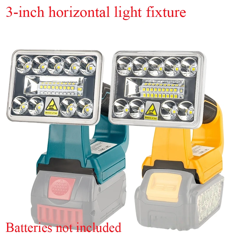 

For Makita/DeWalt/Milwaukee/Bosch/Black&Decker/Craftsman 18V/20V Battery Portable Outdoor Camping Light Horizontal Light Fixture