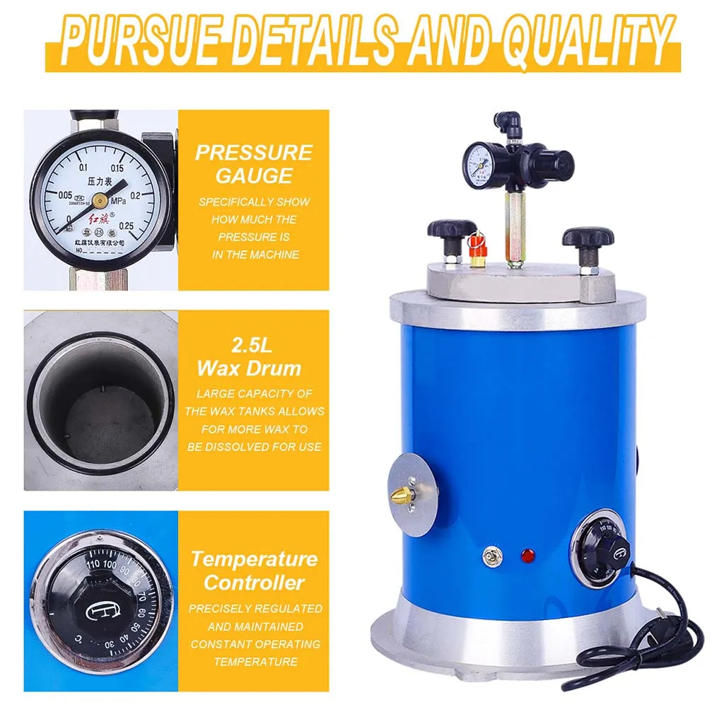 Wax Injection Machine ZL-500 for Jewelry Mold Casting | 110V/220V Vacuum Injecting Nozzle Casting Tool