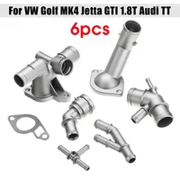 6 uds para VW Golf MK4 para Jetta GTI 1,8 T 2000-2005 para Audi TT 2000-2002 Kit de actualización de brida de refrigerante de aluminio para coche 06A 121133 J.
