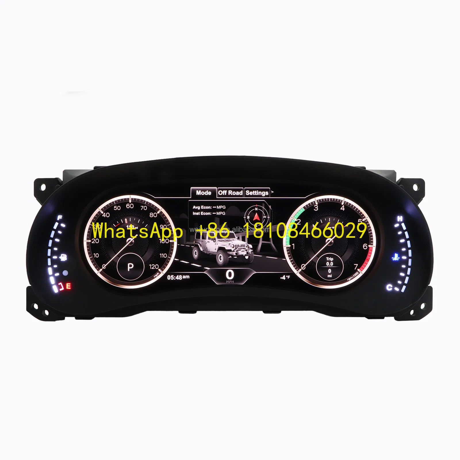 

WEIJUNPRO Digital Cluster 12.3 LCD Virtual Cockpit Car DVD Player for Jeep Wrangler JK 2011-2017 Dashboard Speed Meter Screen