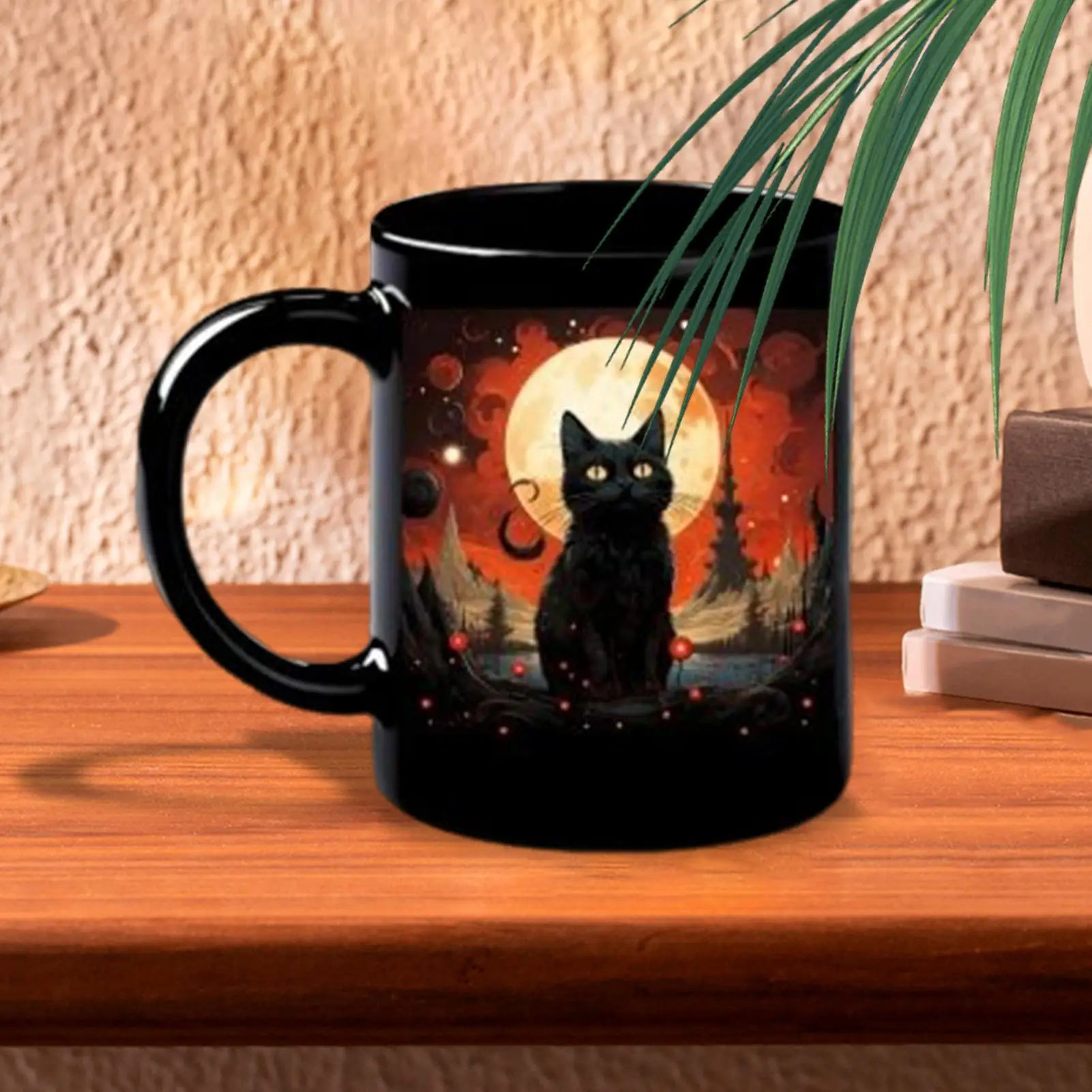 القط القهوة القدح السيراميك هالوين مضحك غامض فنجان القهوة كوب احتفالي القدح للأطفال البالغين العمل الرجال الأصدقاء البيرة الحليب النساء