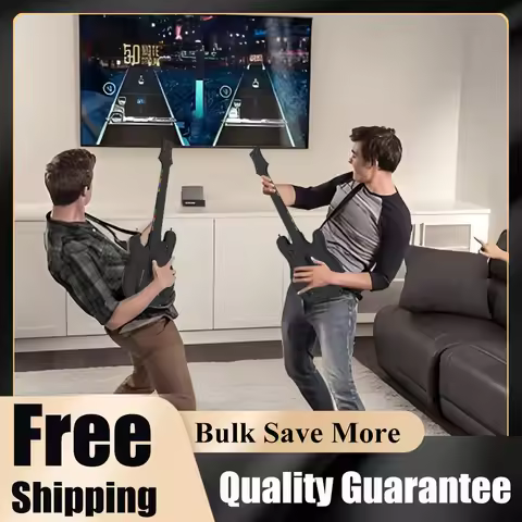 Wireless Guitar Controller 2.4G Console Remote Joystick with Strap &amp; Wireless Dongle Console Gamepad for PS4 PS3 PC Guitar Hero