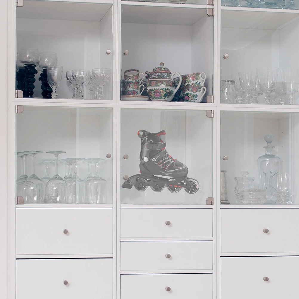 

1Pair Roller Skates Display Rack Transparent Durable PVC Ice Skates Showcase Holder for Retail Store Shopping Mall Presentation