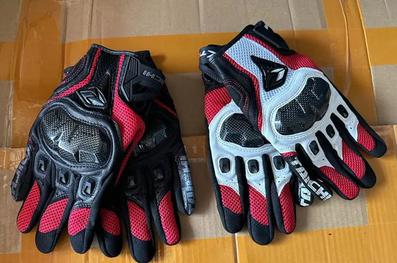 Frühling Herbst Atmungsaktive Leder Motorrad Handschuhe 391 390 Männer Outdoor Motocross Motorrad Reiten Handschuh Guantes Moto – Detail 20