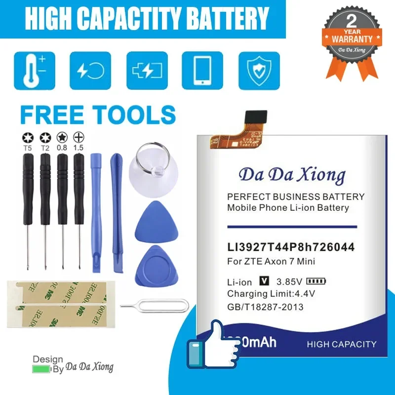 

New Li3927T44P8H726044 Battery For ZTE Axon 7 Mini 5.2inch 4800mAh With Small Gifts