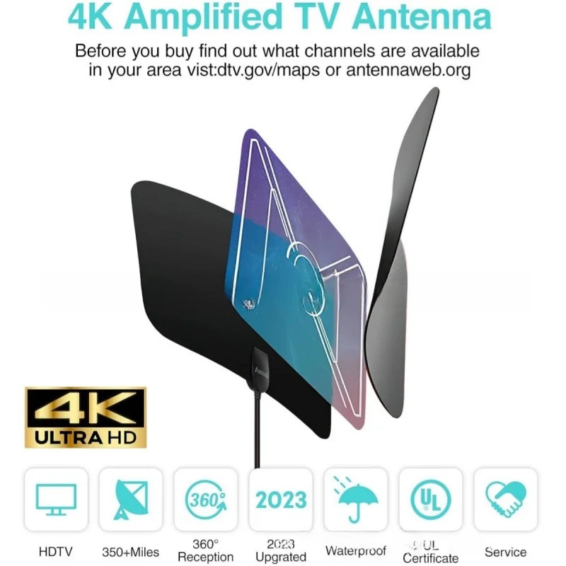 PAYEN-antena de TV Digital 2024 para interior y exterior, amplificador de señal 4K, HDTV 4K