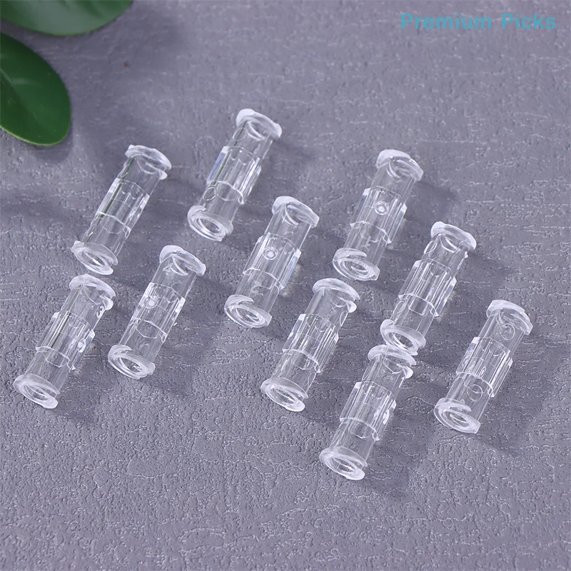 portable10Pcs Leak Proof Double Helix  Sterile Luer Lock Adapter Transparent Plastic Syringe Connector For Veterinary