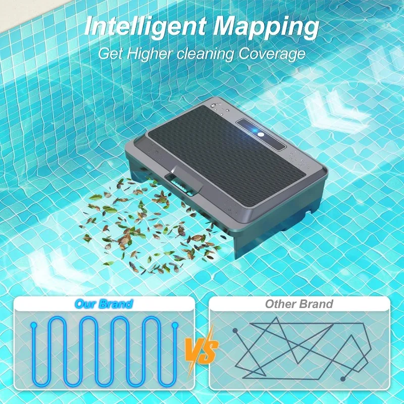 2025 Upgraded Pool Skimmer Robot Solar Powered Robotic Surface Cleaner w/ Remote Control Dual Charging Options ObstacleAvoidance