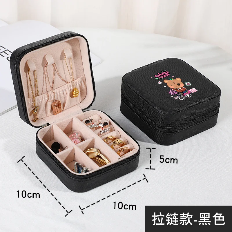 ATEEZ Female Jewelry Box Mini Jewelry Storage Box K-pop Man Groups Print Trinket Case  Cute Jewelrys Organizer Birthday Gift New - view 3