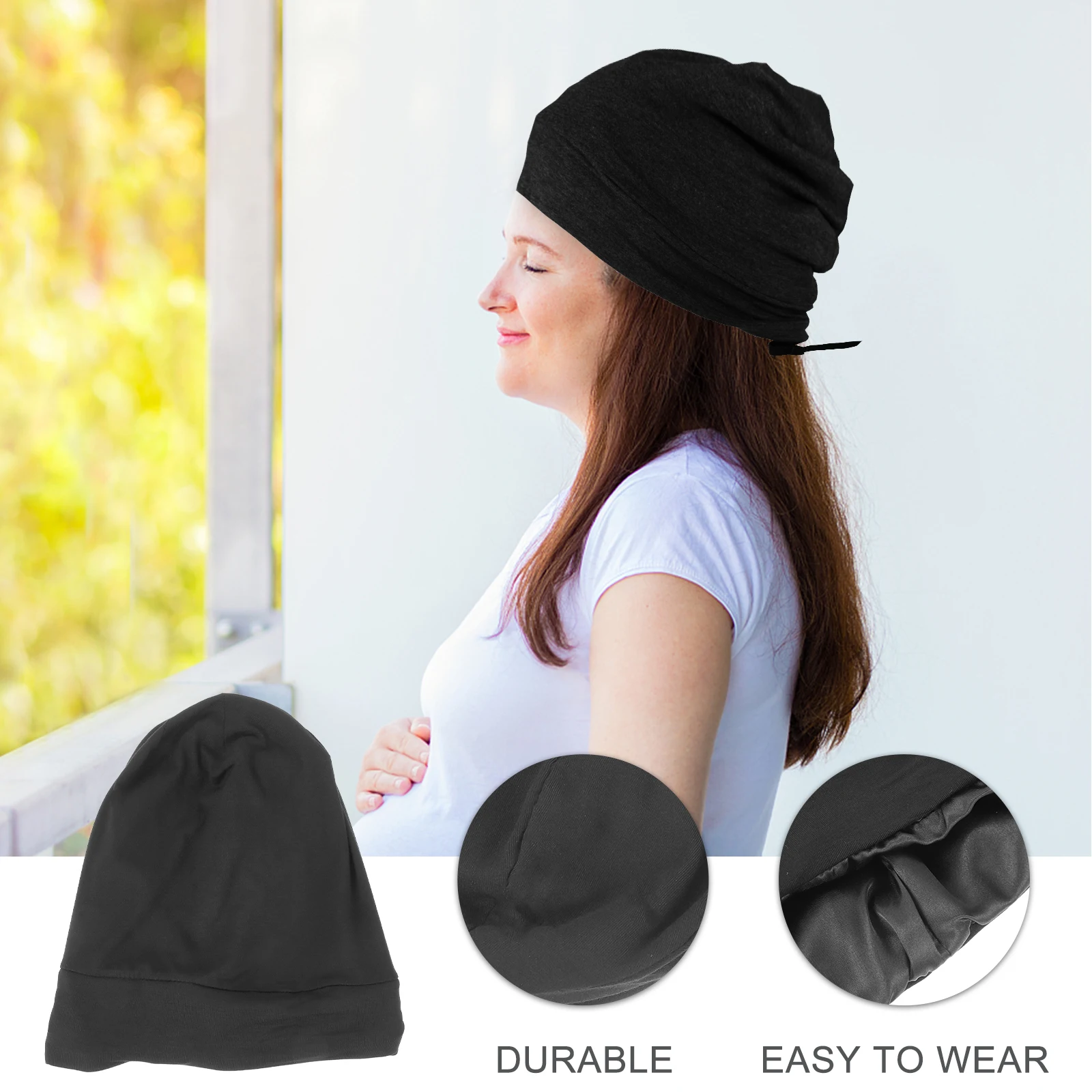 

1 pc Adjustable Sleep Head Decoration Satin Night Bonnet Curly Hair Wrap Women Household Practical Hat Comfortable Flexible