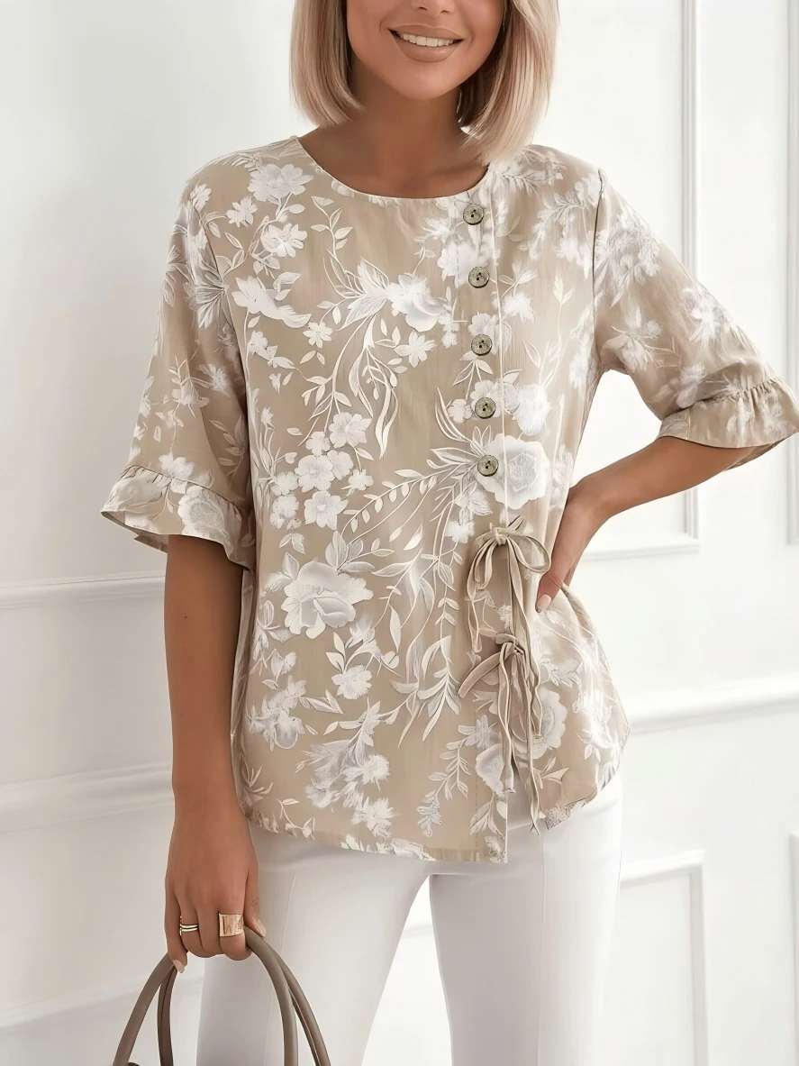 Elegante Damenbluse im lässigen Stil – Perfekt für den Wochenendurlaub – Detail 2