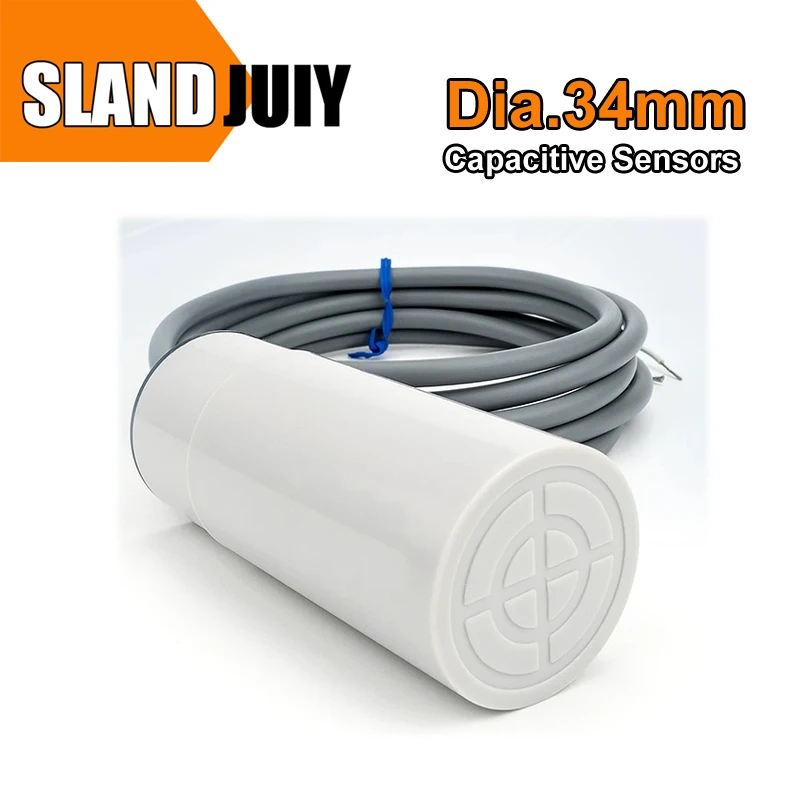 Dia.34mm Capacitive Sensors 2-25mm 100Hz NPN.NO.NC 10-30VDC Non-metallic Leavel Detection