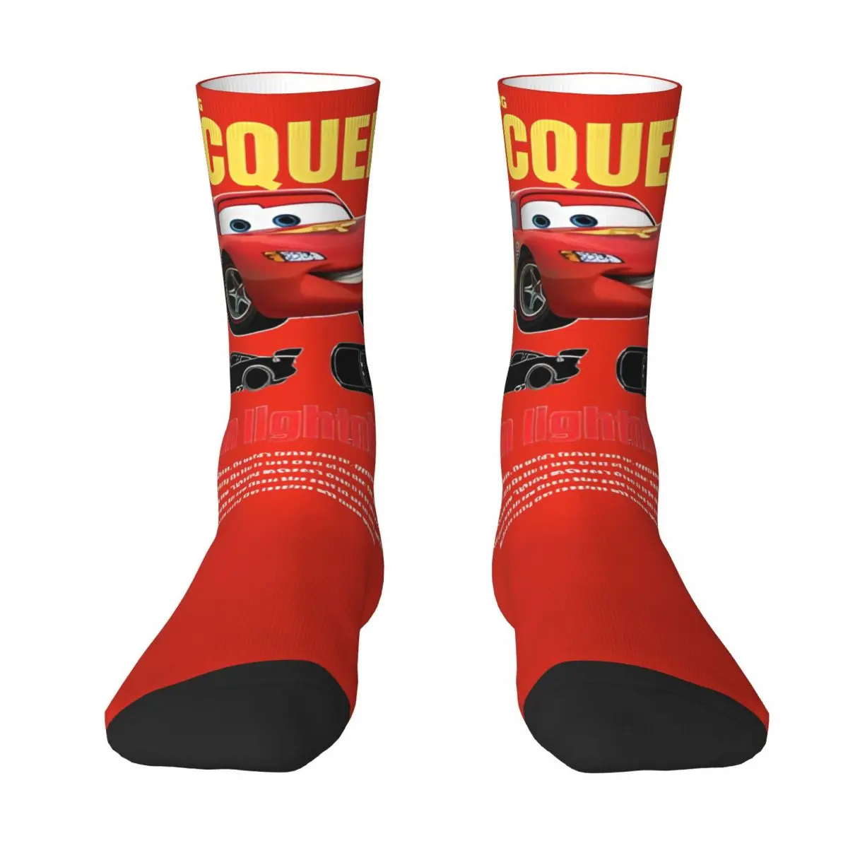 Romantic Lightning Mcqueen And Sally Matching Socks Retro Stockings Winter Non Slip Adults Men Socks Soft Design Outdoor Socks