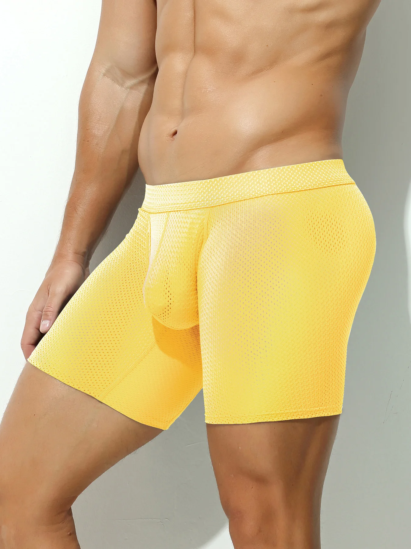1 шт., мужские длинные боксеры – обзор и цена Mesh Sport Boxer