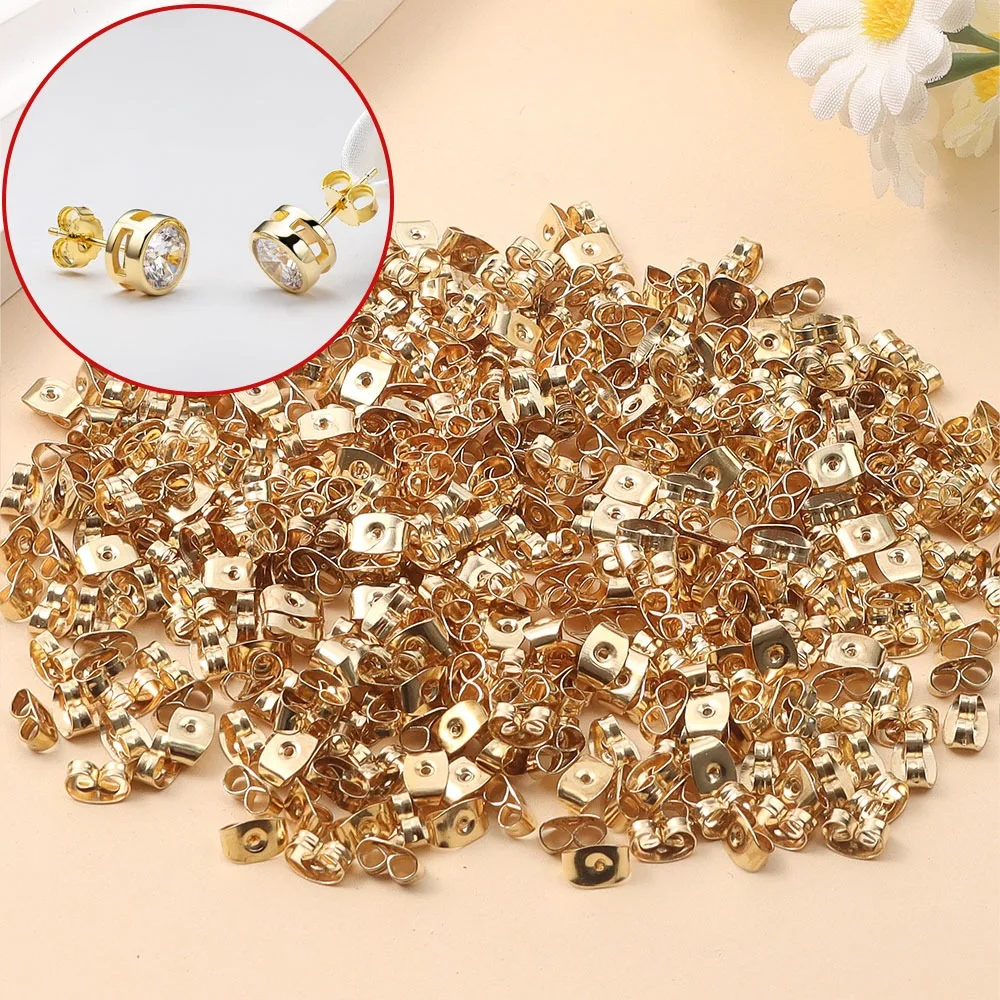 45/100/170/300pcs Multi-color Stainless Steel Butterfly Earrings,safety Rear Guard, Used for DIY Earrings,decorative Accessories
