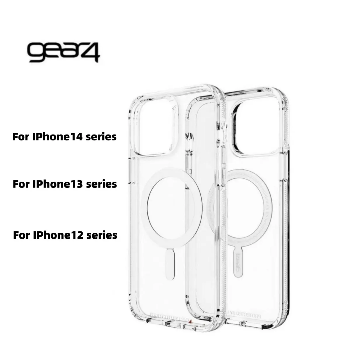 

Original Gear4 Transparent Magsafe Case for iPhone 13 14 Pro max and iPhone 15 Pro max Series Anti Drop Case