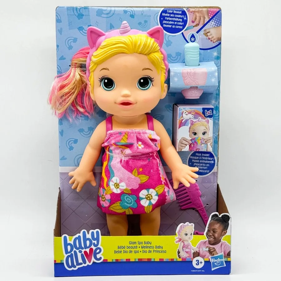Hasbro Baby Alive-muñeco de juguete interactivo para niños y niñas, Spa, coleccionable, divertido, regalos de cumpleaños