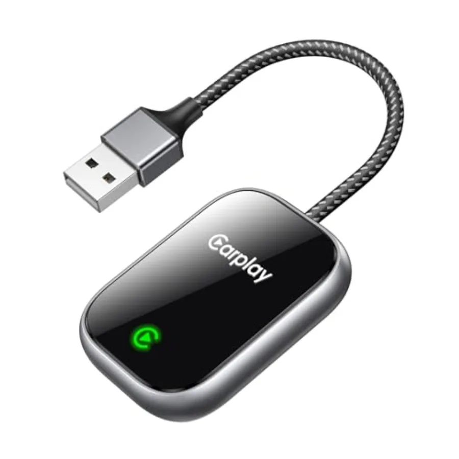 Adaptador Inalámbrico CarPlay para iPhone de Apple - Conversión de Cableado a Inalámbrico, Conexión Automática, Sin Latencia, Compatible con iOS 10+