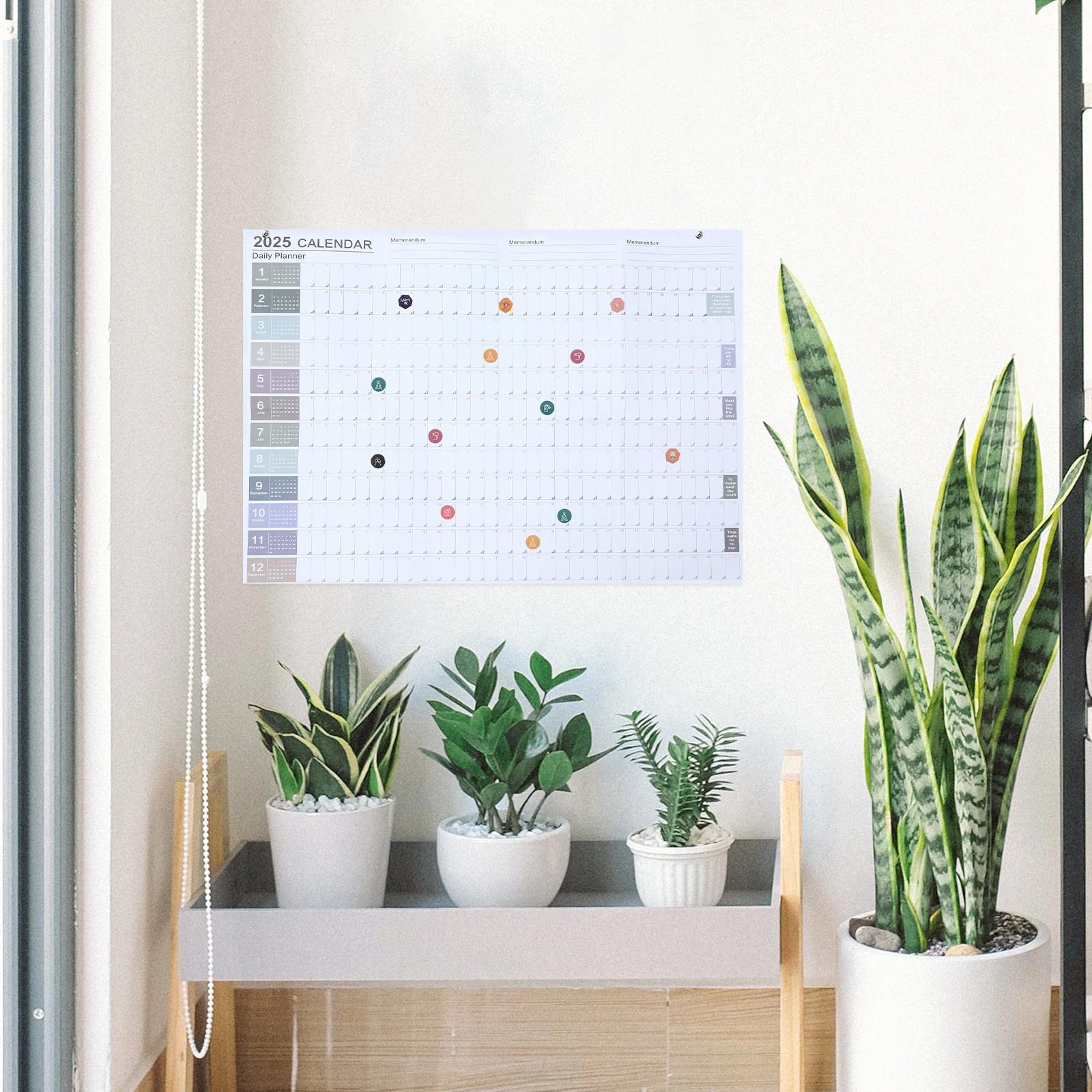 2025 Creative Wall Calendar Hanging Yearly Planner Annual Decorative Schedule ganizer Office Home Dormitory Use Simple Chic