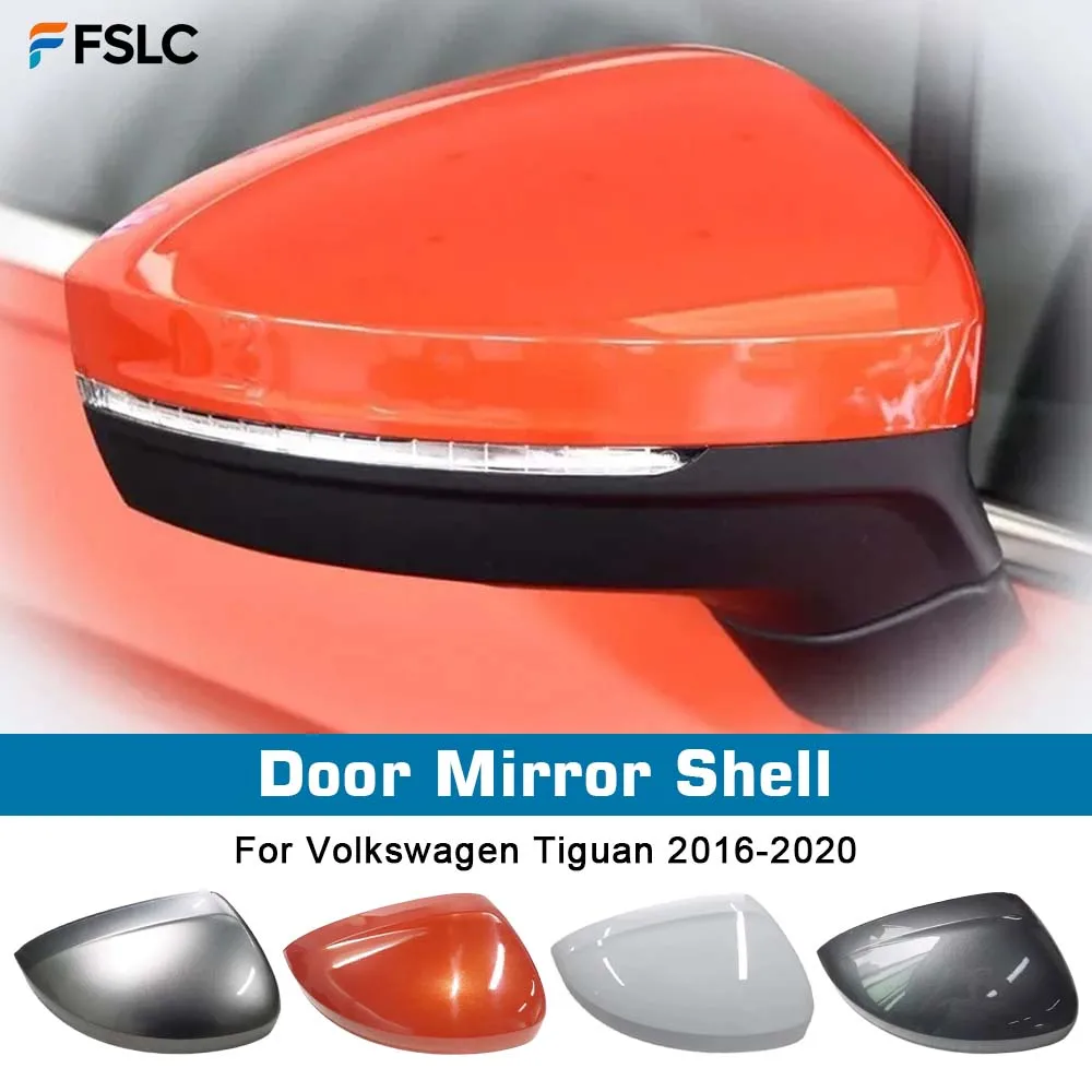 

⭐Genuine⭐ Protective Cover Door Mirror Shell For Volkswagen Tiguan 2016-2020 Car Rearview Accessories Replace Silver White Black