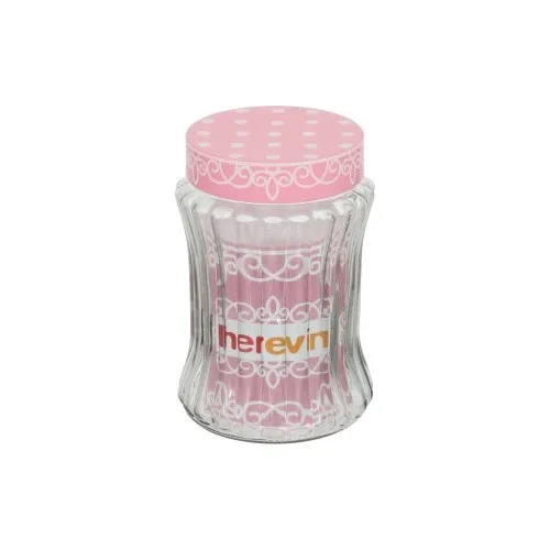 Modatools Jar 1,5 Lt Striped Pink Polka Dot 11818