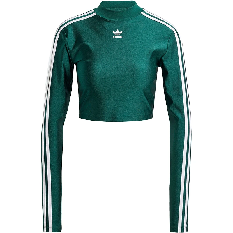 أديداس حقيقية أصول المرأة ريترو أزياء قصيرة الأكمام طويلة الأكمام تي شيرت IR8136 #5