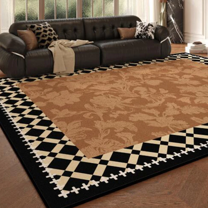 Modern Bedroom Decor Carpet Vintage Chinese Style Study Floor Mat Soft Easy to Clean Cloakroom Rug Rectangle Large Carpets