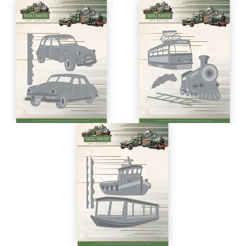 1pc Piggy Craft metal cutting dies cut die mold Vintage transport Scrapbook paper craft mold blade punch stencils dies