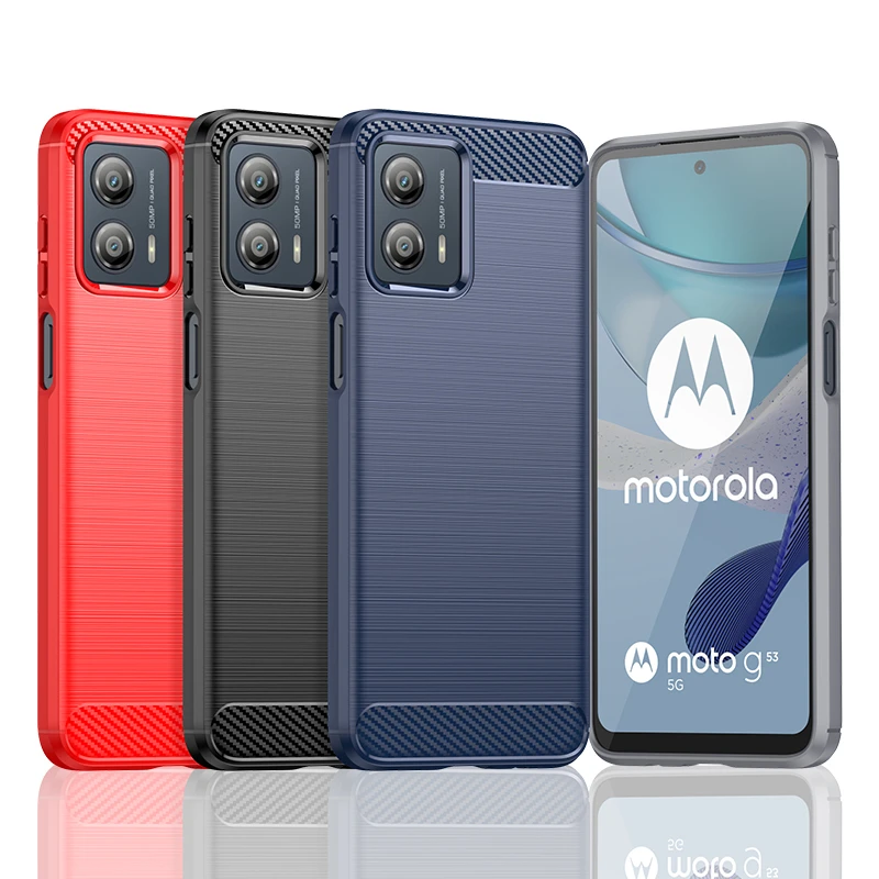 Carbon Fiber Cover For Motorola Moto G53 Case Moto G53 G13 G23 G73 G32 G72 G54 G84 E13 E22i Silicone Back Case For Moto G53 Case