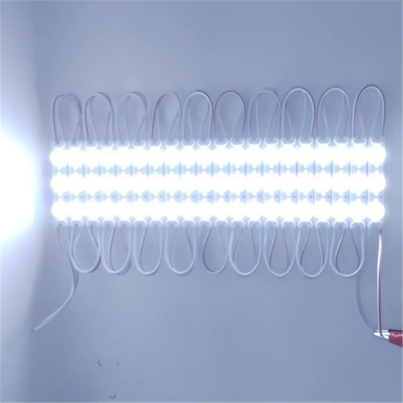 100PCS Waterproof 12v LED Module 3 LEDS 3000k 6000k 7000k 8000k Billboard Lightbox Window Backlight Indoor Outdoor Sign Light