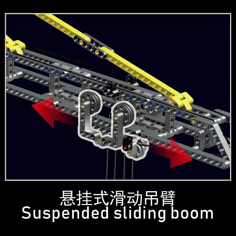 مولد كينغ الهندسة التقنية رافعة بناء مجموعات رافعة برجية اللبنات التحكم عن بعد سيارة لعبة الطوب التعليمية #4