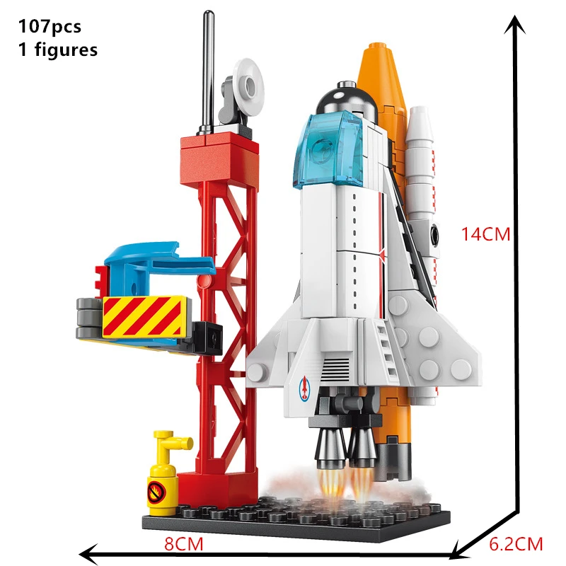 MOC Aerospaces Bemand raketvaartuig Lanceercentrum Ruimte Ruimtevaartuigen Luchtvaartstad Bouwstenen Modelstenen Kits Sets Ideeën